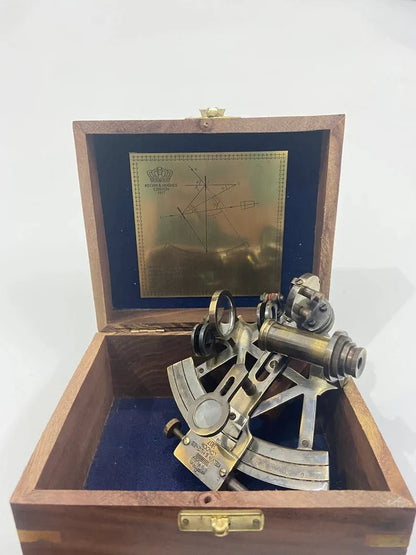 Nautical Solid Brass Kelvin N Huges Working Navigational Sextant