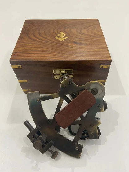 Nautical Solid Brass Kelvin N Huges Working Navigational Sextant