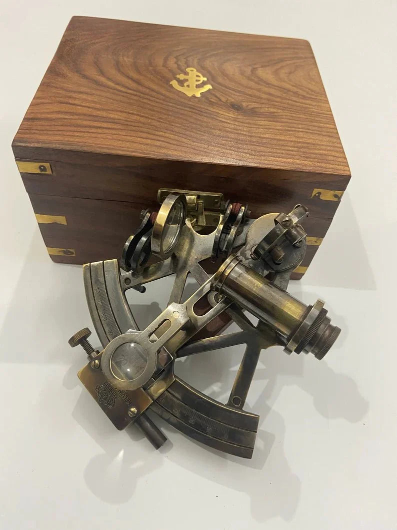 Nautical Solid Brass Kelvin N Huges Working Navigational Sextant
