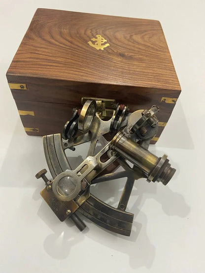 Nautical Solid Brass Kelvin N Huges Working Navigational Sextant