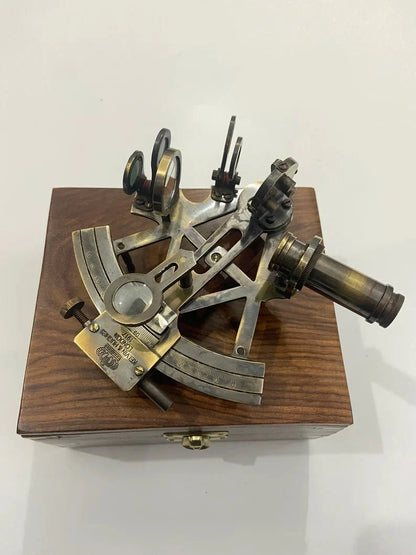Nautical Solid Brass Kelvin N Huges Working Navigational Sextant