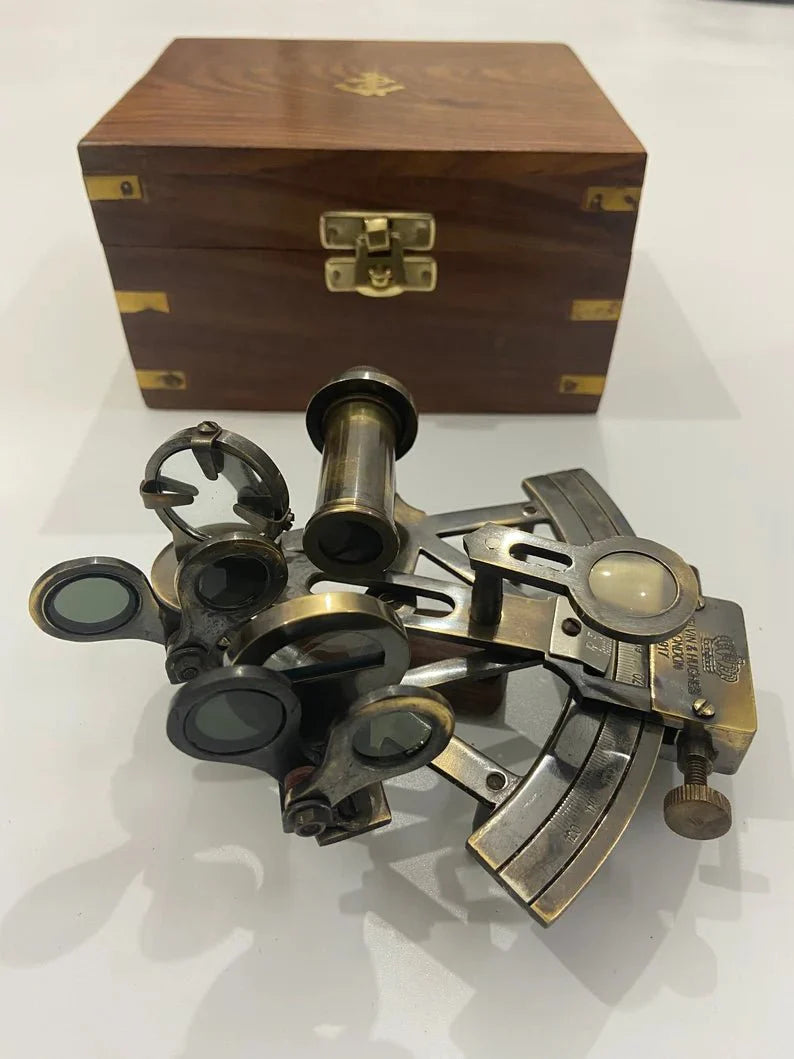 Nautical Solid Brass Kelvin N Huges Working Navigational Sextant
