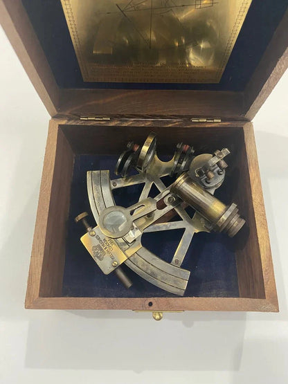 Nautical Solid Brass Kelvin N Huges Working Navigational Sextant